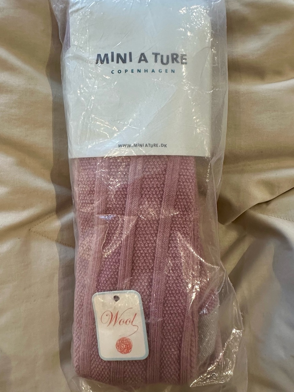 Mini A Ture Pink Ribbed Knit Tights for Girls Size 140 (US 10 —9-10 yrs). NWT